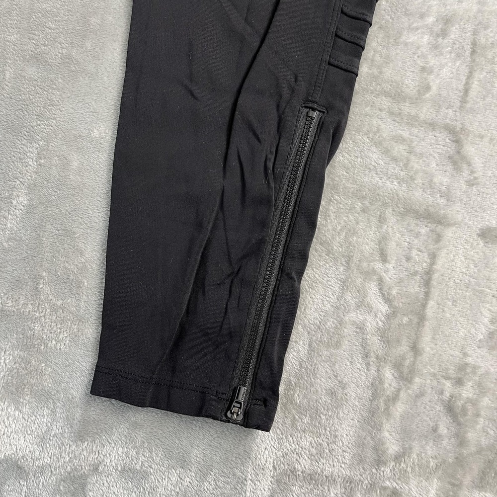 Athleta Delancey Moto Tight Leggings Womens L Black Zip‎ Ankle Pockets - Picture 5 of 8